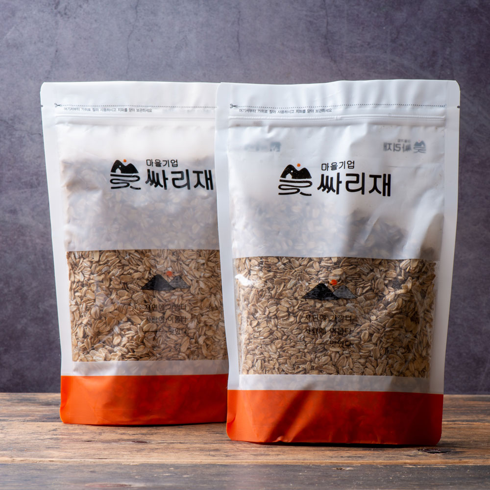 유기농 국산 100% 오트밀 오트밀죽 부드러운 압착 납작귀리 600g