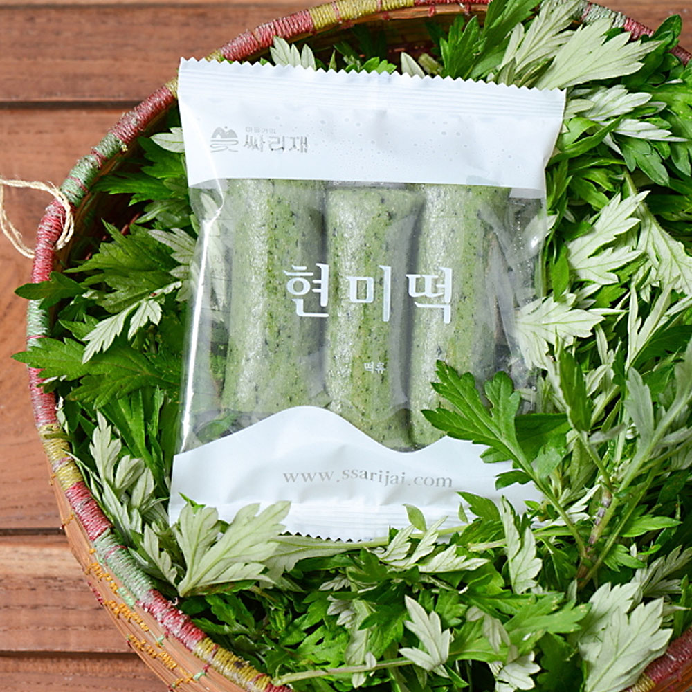 쑥떡 현미떡 개별포장 식사대용 쑥현미가래떡 1kg 국내산 유기농