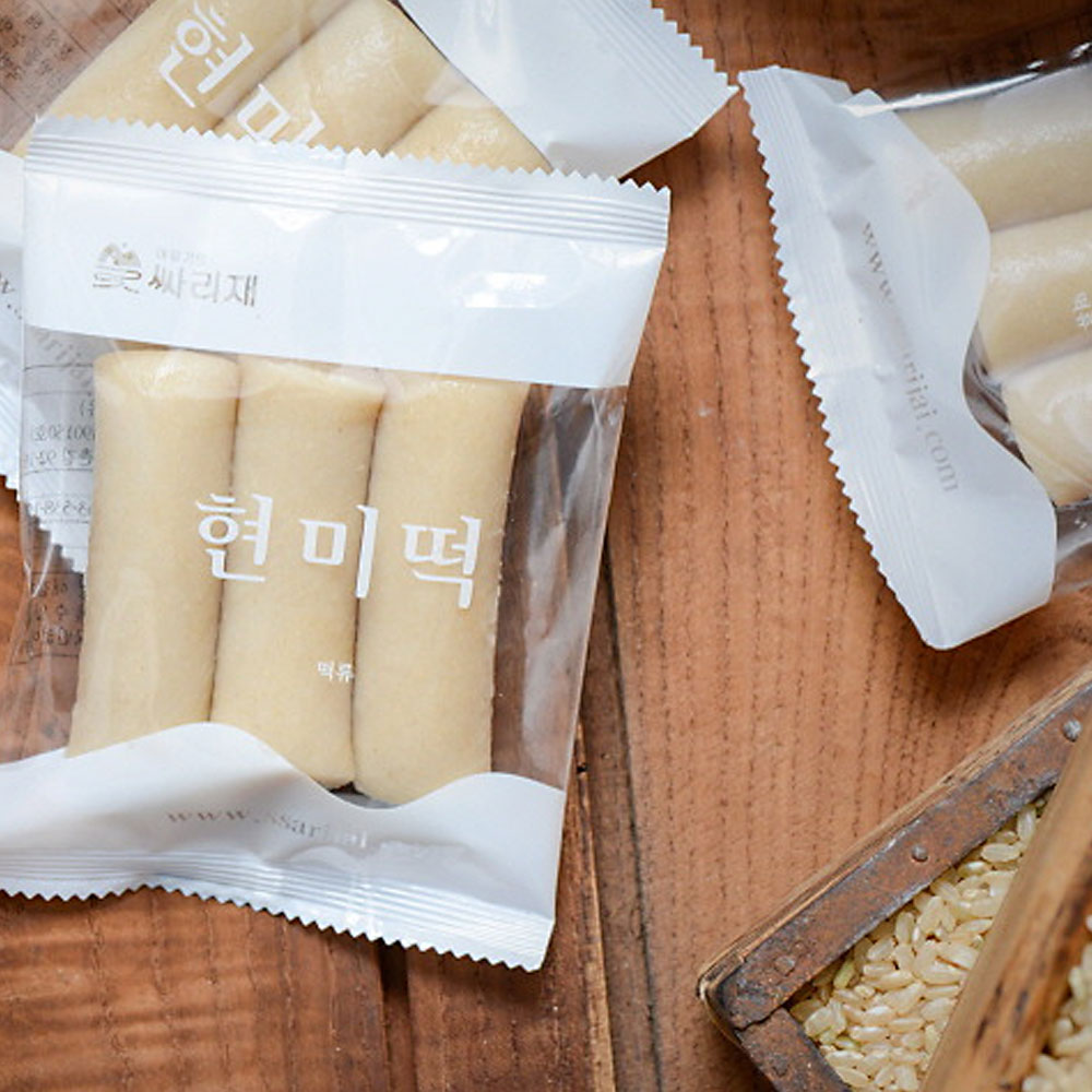 유기농떡 아침대용 개별포장 구워먹는 무염 현미가래떡 1kg