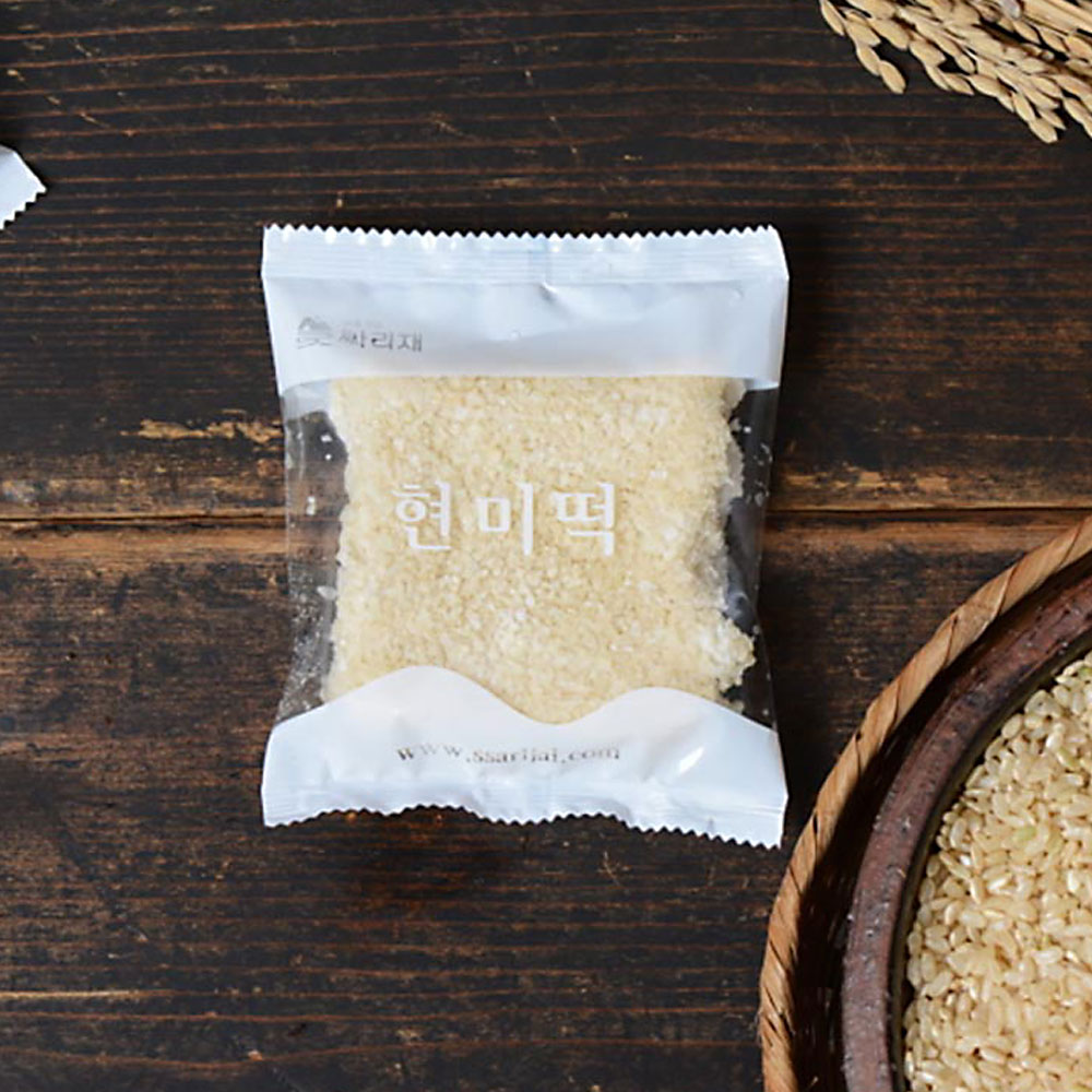 싸리재 유기농 무염 현미설기 80g 10봉지